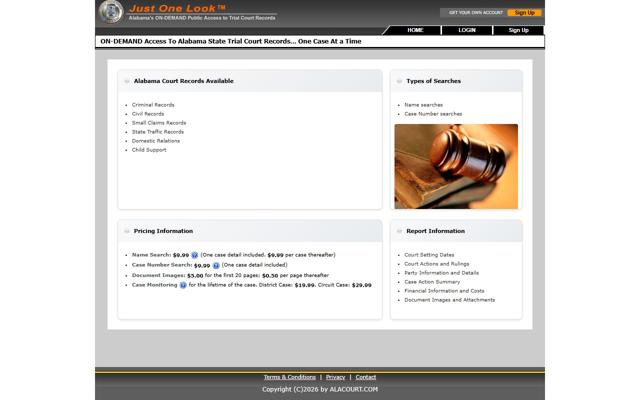 Dallas County arrest records Alacourt court charge lookup